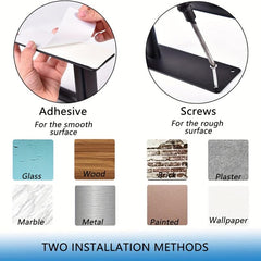 Stainless Steel Paper Towel Holder, Self Adhesive or Drilling