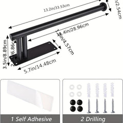 Stainless Steel Paper Towel Holder, Self Adhesive or Drilling