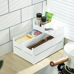 Desktop Drawer Divider Storage Box Kitchen Rectangular Plastic Small Box