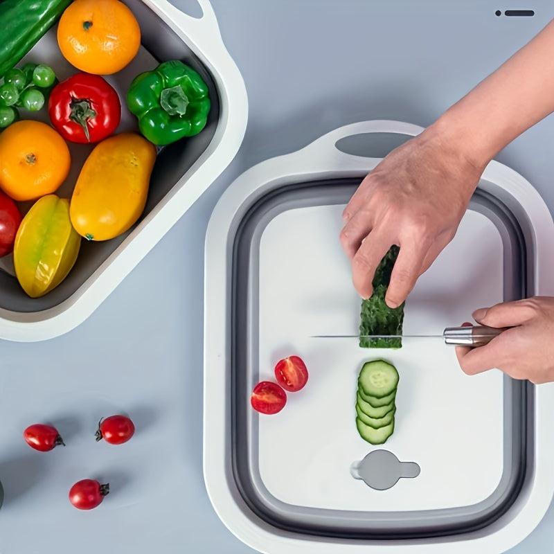 Multifunctional Cutting Board & Draining Basket for Kitchen