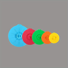 5pcs Silicone Pot Lid Set Microwave Oven Preservation Lid