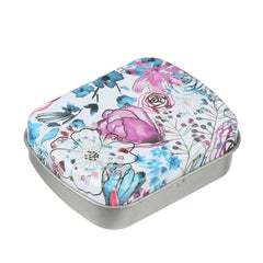 Mini Tin Box w/ Hinged Lid for Candy, Pills & Organization