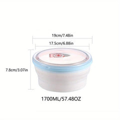 BPA Resin Collapsible Food Storage Container with Snap Top Lids