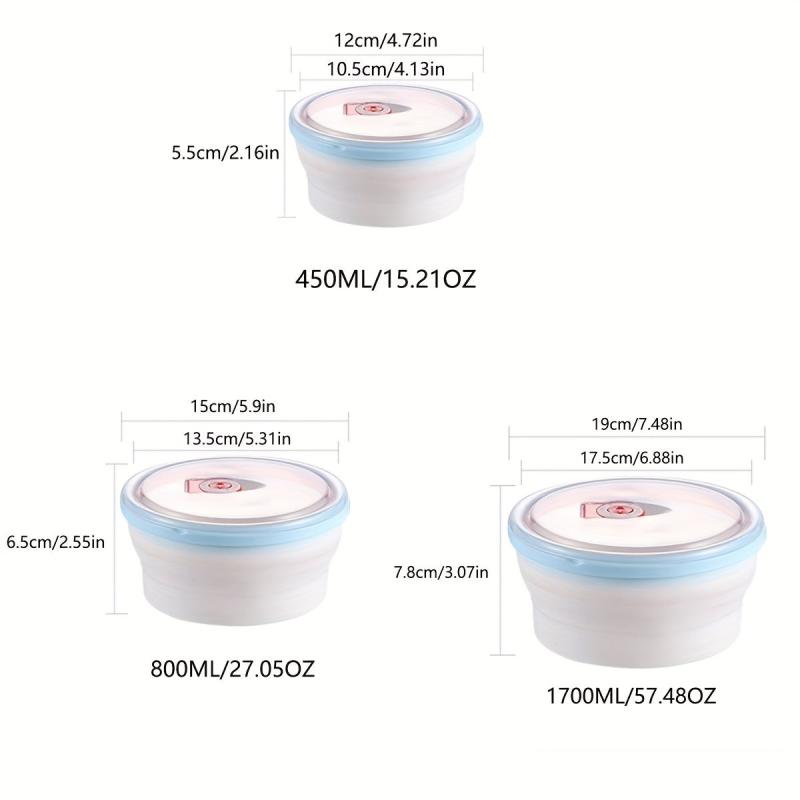 BPA Resin Collapsible Food Storage Container with Snap Top Lids