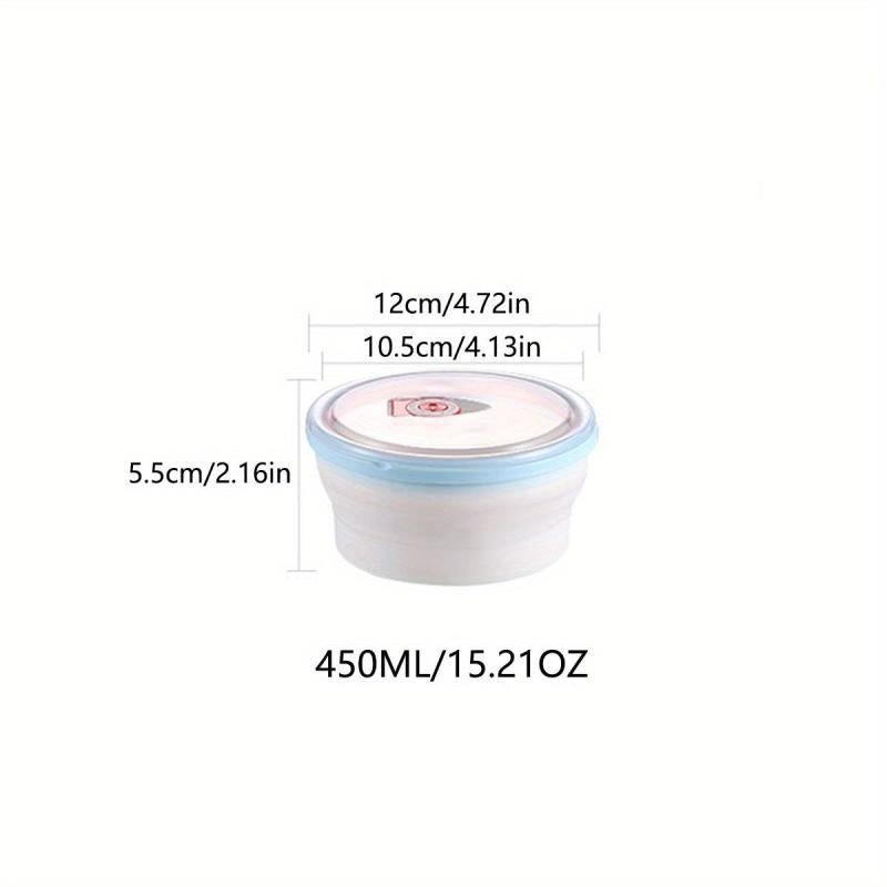 BPA Resin Collapsible Food Storage Container with Snap Top Lids