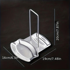 Stainless Steel Pot Cover Rack with Spoon Rack and Drain Pan Support