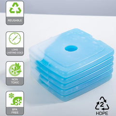 4pcs Reusable Slim Ice Pack Cooler - Long Lasting Ice Packs for Lunch Box