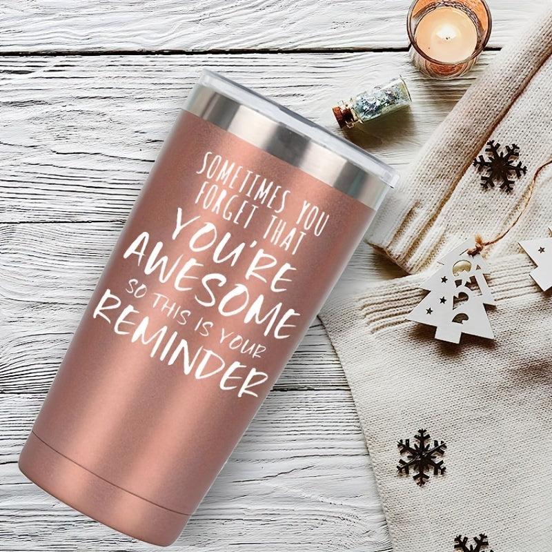 Inspirational Quotes Tumbler 20oz Vacuum Water Bottle Reminder Water Cups Summer