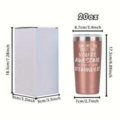Inspirational Quotes Tumbler 20oz Vacuum Water Bottle Reminder Water Cups Summer