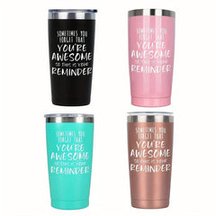 Inspirational Quotes Tumbler 20oz Vacuum Water Bottle Reminder Water Cups Summer