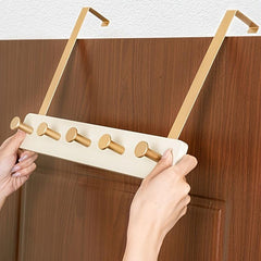 Wood Wall Hat Hook Over Door Hanging Storage Rack Coat Clothes Drying Hanger