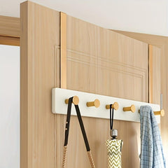 Wood Wall Hat Hook Over Door Hanging Storage Rack Coat Clothes Drying Hanger