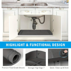 Waterproof Under Sink Mat 34 X 22 Kitchen Bathroom Drip Tray