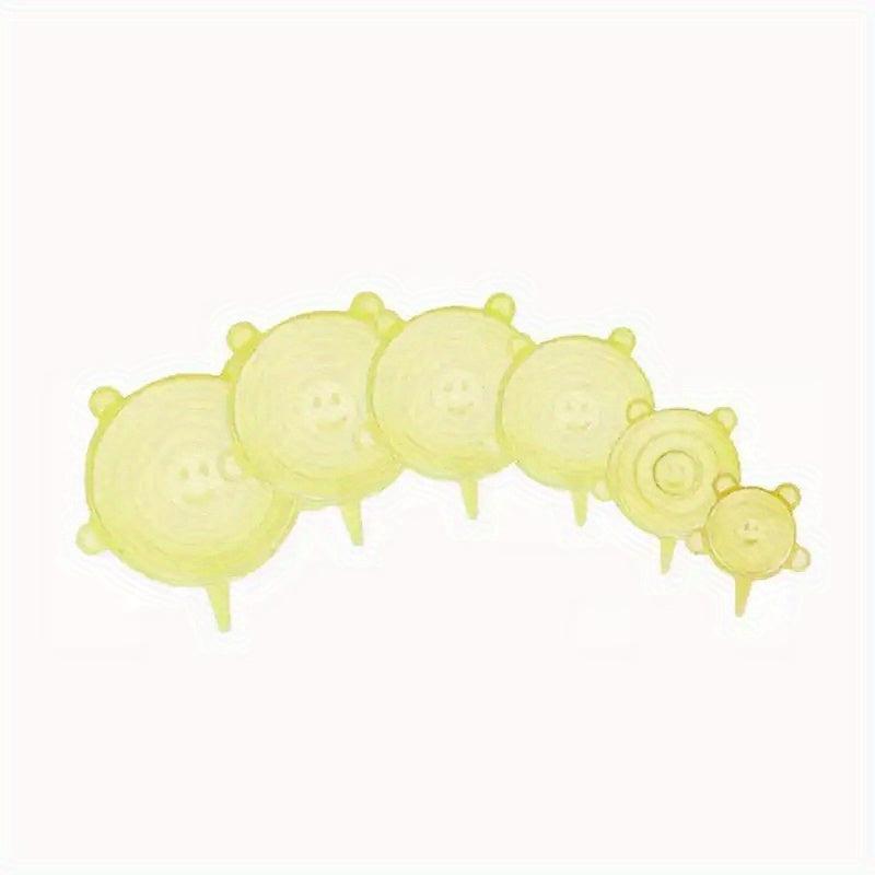 6pcs Silicone Stretching Lids Reusable Food Saving Cover