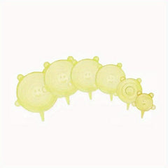 6pcs Silicone Stretching Lids Reusable Food Saving Cover