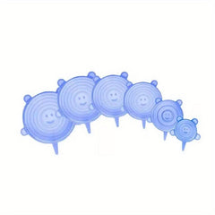 6pcs Silicone Stretching Lids Reusable Food Saving Cover