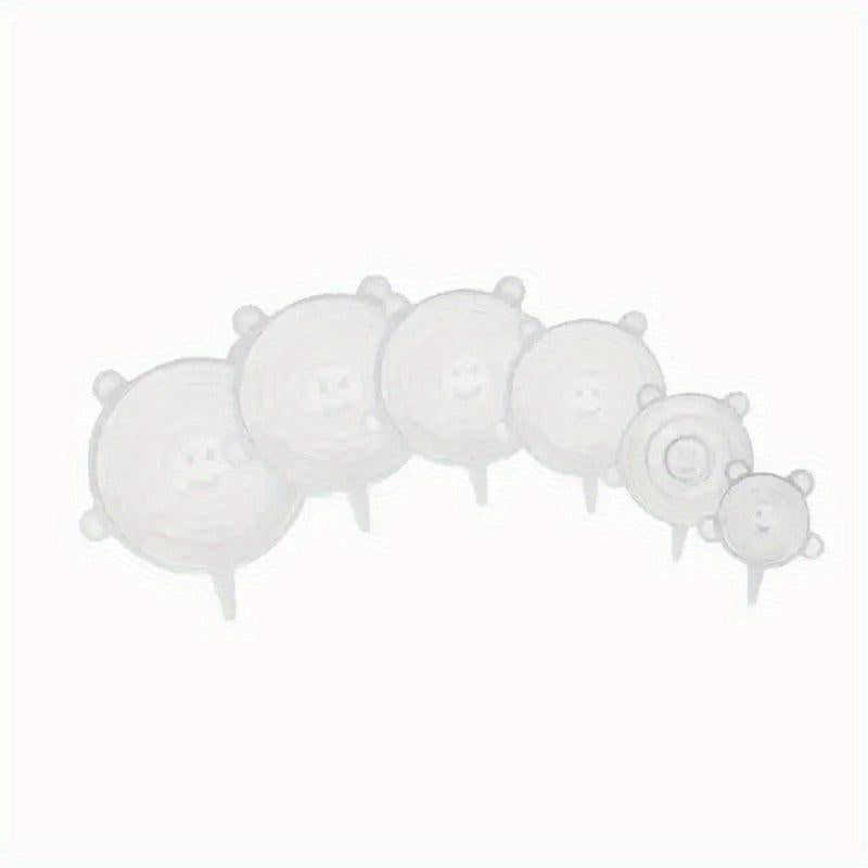 6pcs Silicone Stretching Lids Reusable Food Saving Cover