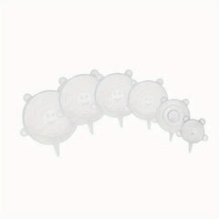 6pcs Silicone Stretching Lids Reusable Food Saving Cover