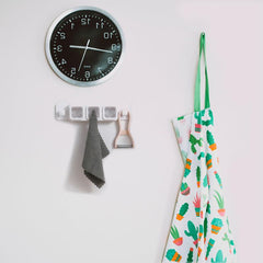 Adhesive Tea Towel Holder 3 Holes Bathroom Towel Hooks Self Adhesive