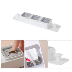 Adhesive Tea Towel Holder 3 Holes Bathroom Towel Hooks Self Adhesive
