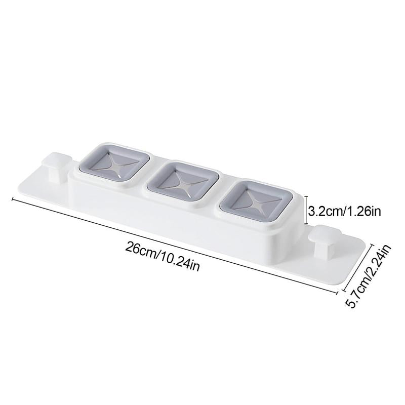 Adhesive Tea Towel Holder 3 Holes Bathroom Towel Hooks Self Adhesive