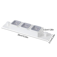 Adhesive Tea Towel Holder 3 Holes Bathroom Towel Hooks Self Adhesive