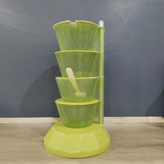 Plastic Rotatable Seasoning Box Reusable Jar Kitchen Condiment