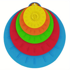 5pcs Reusable Silicone Microwave Covers Heat Resistant Suction Lids
