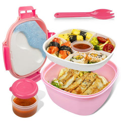 1pc Leakproof Bento Box w/ Ice Pack, Fork - 1.2L