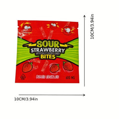 10 Red Resealable Plastic Bags for Snacks - Reusable Pack