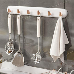 6-Hook Wall Mounted Towel Rack Jewelry Storage