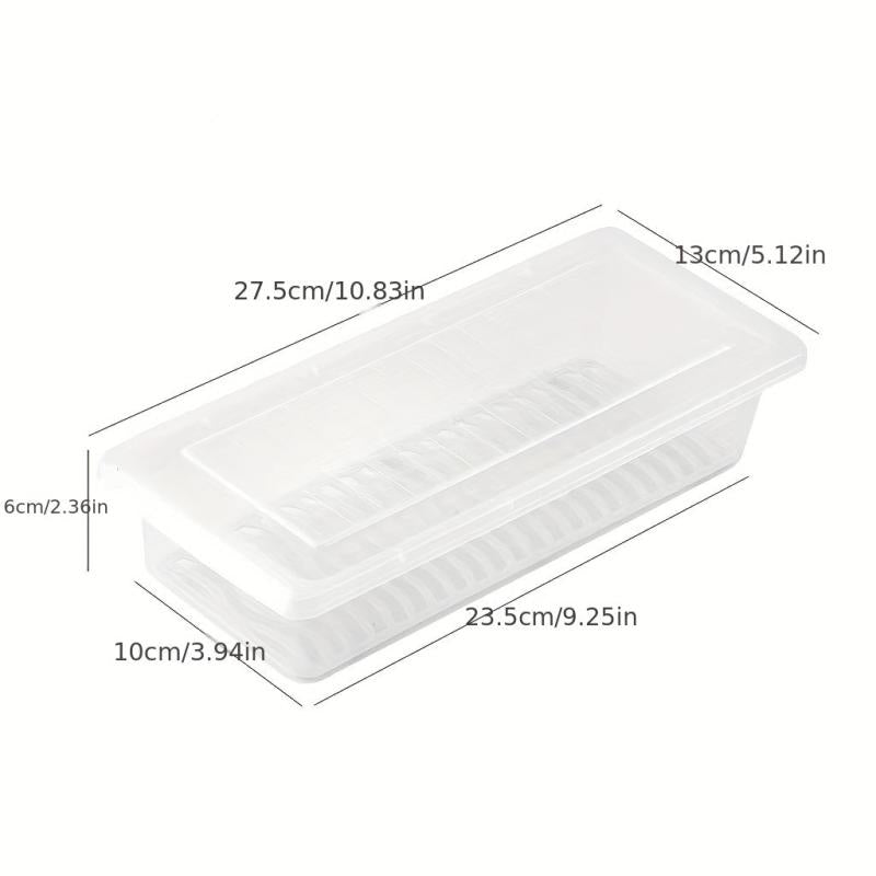 3pcs Food Drain Box with Draining Pad Thickened Transparent Fresh Keeping Box