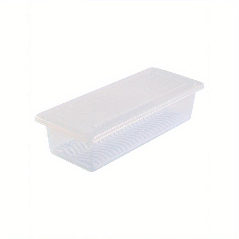 3pcs Food Drain Box with Draining Pad Thickened Transparent Fresh Keeping Box