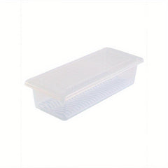 3pcs Food Drain Box with Draining Pad Thickened Transparent Fresh Keeping Box