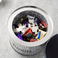 Rhinestone Biscuits Jar Candy Jars With Lids Crystal Glass Snack Storage Jar