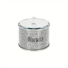 Rhinestone Biscuits Jar Candy Jars With Lids Crystal Glass Snack Storage Jar