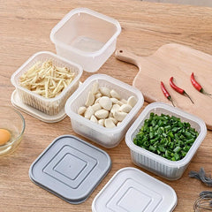 3pcs Fresh-keeping Refrigerator Storage Box with Lid