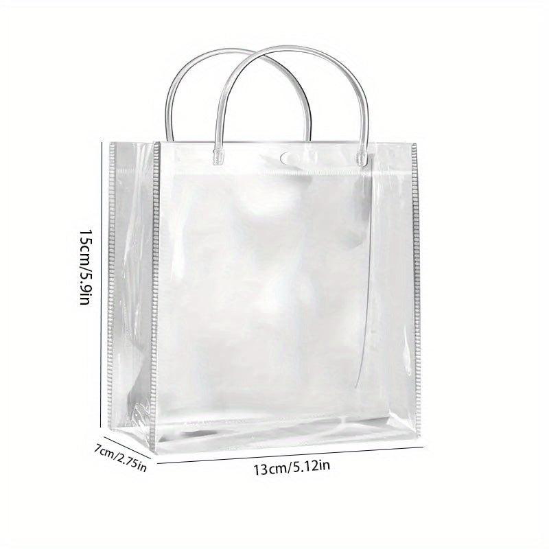 3pcs PVC Tote Bags Transparent Plastic Universal Gift Packing Souvenir Bags