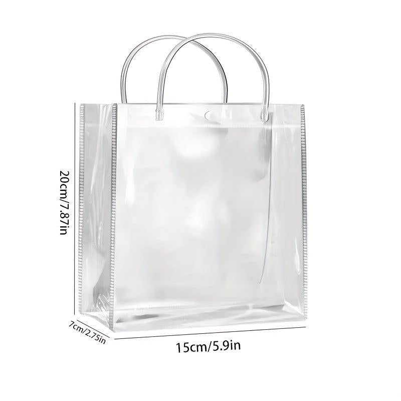 3pcs PVC Tote Bags Transparent Plastic Universal Gift Packing Souvenir Bags