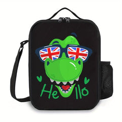Reusable Dinosaur T REX Lunch Bag Insulated Tote with Pocket Zippers