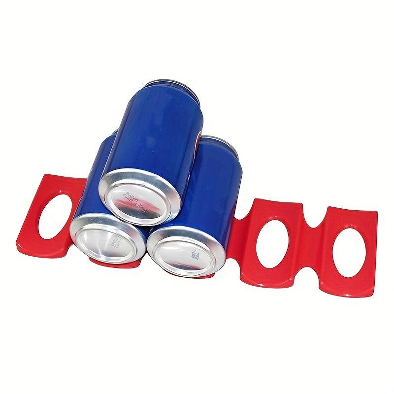 Red Silicone Fridge Can Beer Wine Mat Stacking Holder