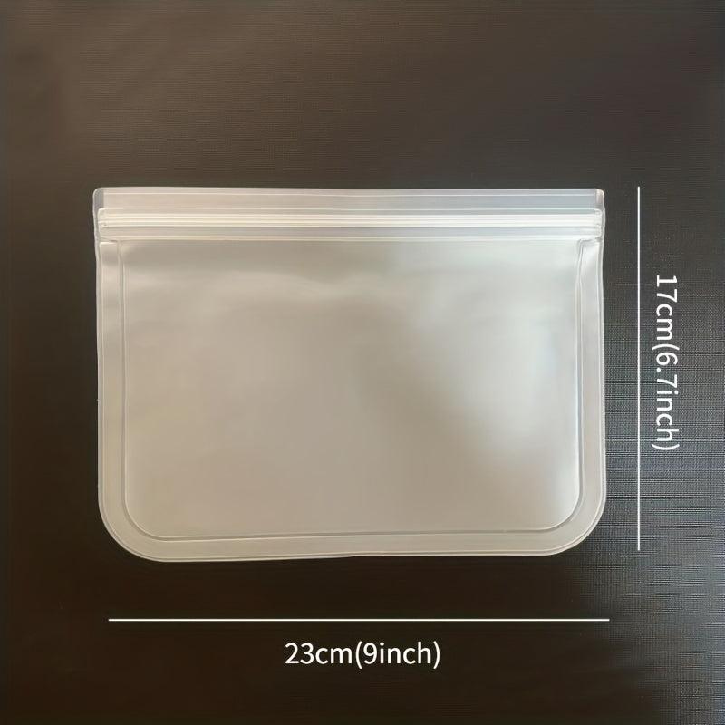 3pcs Reusable Zipper Storage Bags - Fresh-keeping Leak Proof Freezer Bag