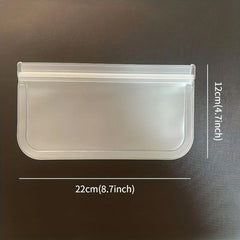 3pcs Reusable Zipper Storage Bags - Fresh-keeping Leak Proof Freezer Bag