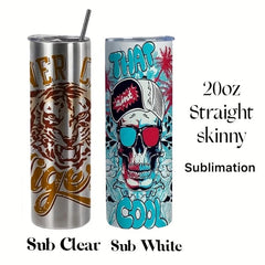 20oz Sublimation Tumbler Skinny Stainless Steel Heat Press Blank Cup