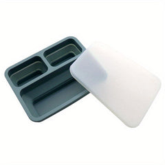 Collapsible Silicone 3-grid Lunch Box - Leakproof Bento Box