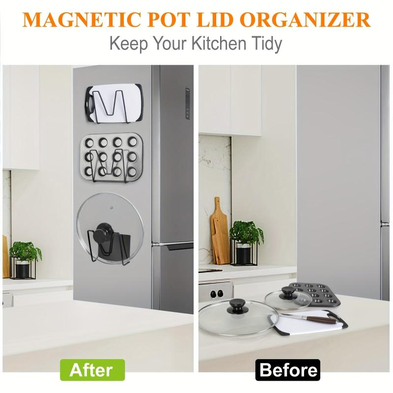 Adjustable Pot Lid Organizer for Refrigerator