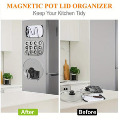 Adjustable Pot Lid Organizer for Refrigerator