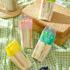 100 Transparent Sandwich Bags for Cakes and Bread, Disposable Packaging