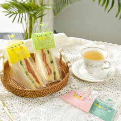 100 Transparent Sandwich Bags for Cakes and Bread, Disposable Packaging