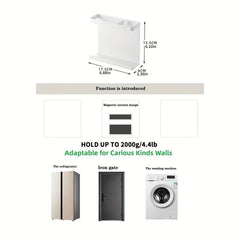 Magnetic Refrigerator Storage Rack for Kitchen Organization
